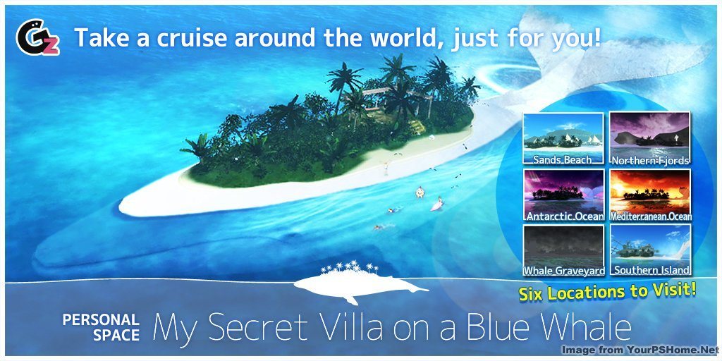 My Secret Villa & Paradise on a Blue Whale from Granzella - July 2nd, 2014, kwoman32, Jun 30, 2014, 4:11 PM, YourPSHome.net, jpg, 20140702_Whale PS.jpg