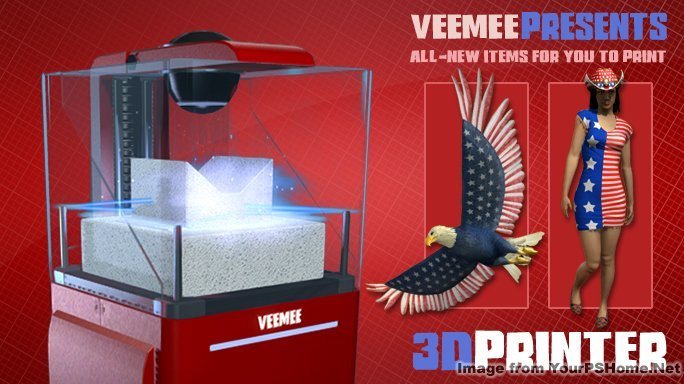 New This Week From Veemee - July 2nd, 2014, kwoman32, Jul 1, 2014, 7:14 AM, YourPSHome.net, jpg, 3DPrinter_4thJuly_01_2014-07-02_684x384.jpg