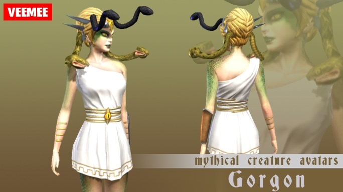 New This Week From Veemee - Feb. 12th, 2014, kwoman32, Feb 10, 2014, 1:06 PM, YourPSHome.net, jpg, MythicalCreatureAvatars_Gorgon_2014-02-12_684x384.jpg