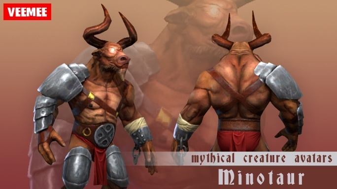 New This Week From Veemee - Feb. 5th, 2014, kwoman32, Feb 3, 2014, 1:18 PM, YourPSHome.net, jpg, MythicalCreatureAvatars_Minotaur_2014-02-05_684x384_Fixed.jpg