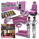 The Pink Paradise Tour Bus! This week from JAM Games - July 9th, 2014, kwoman32, Jul 7, 2014, 6:40 PM, YourPSHome.net, png, Reveller_Bus_Mega_Bundle_128x128.png
