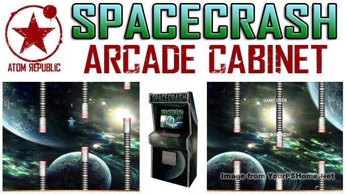 First Home Arcade Game from Atom Republic! - July 23rd, 2014, kwoman32, Jul 22, 2014, 12:58 AM, YourPSHome.net, jpg, SpaceCrashArcadeCabinet_684.jpg