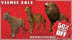 New this week from Veemee - Wed., June 11th, 2014, kwoman32, Jun 10, 2014, 1:51 PM, YourPSHome.net, jpg, HalfPriceHotDeals_AnimalAvatars-BigCats_2014-06-11_684x384.jpg