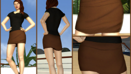 LKWD - Brown Miniskirt